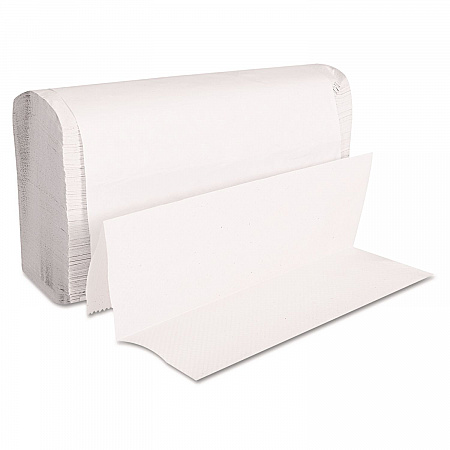 Folded Paper Towels, Multifold, 9 x 9.45, White, 250 Towels/Pack, 16 Packs/Carton (1509)