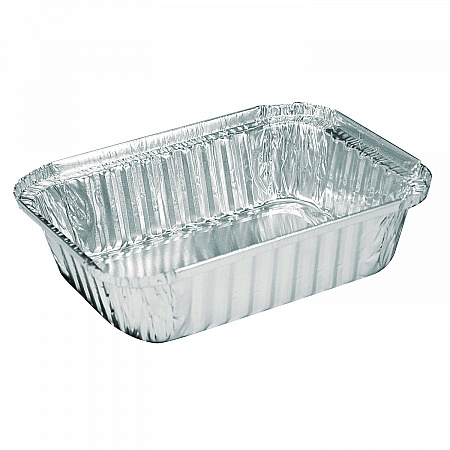 Aluminum Oblong Pan, 1.5 lb, 5.13 x 7.06 x 1.69, Silver, 500/Carton (206030)