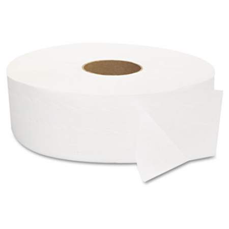 GEN JRT Jumbo Bath Tissue, Septic Safe, 2-Ply, White, 12" Diameter, 1,375 ft Length, 6 Rolls/Carton (1513)