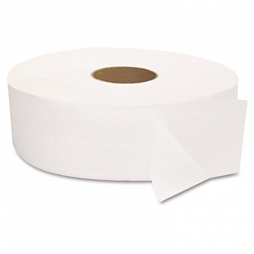 JRT Jumbo Bath Tissue, Septic Safe, 2-Ply, 3.3" x 1,375 ft, White, 6 Rolls/Carton (1513)