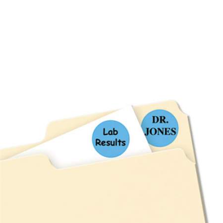 Avery Printable Self-Adhesive Removable Color-Coding Labels, 0.75" dia., Light Blue, 24/Sheet, 42 Sheets/Pack, (5461) (05461)
