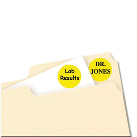 Avery Printable Self-Adhesive Removable Color-Coding Labels, 0.75" dia., Neon Yellow, 24/Sheet, 42 Sheets/Pack, (5470) (05470)