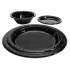 Genpak Silhouette Plastic Dinnerware, Bowl, 12 oz, Black, 125/Pack, 8 Packs/Carton (BLK21)