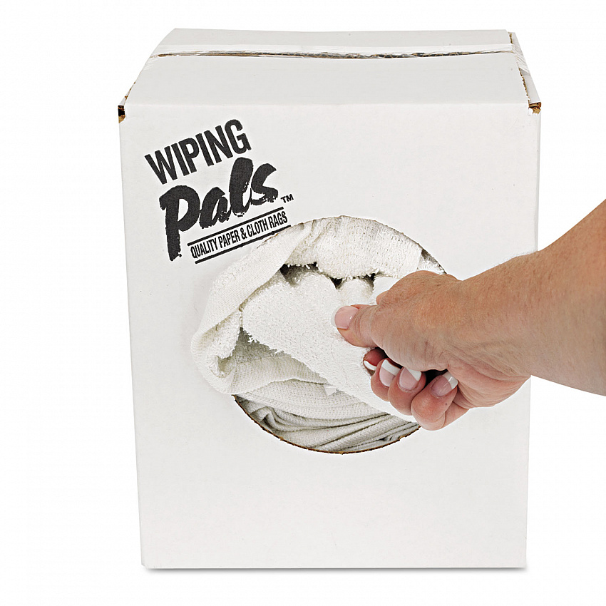 Counter Cloth/Bar Mop, 15.5 x 17, White, Cotton, 60/Carton (536605DZBX)
