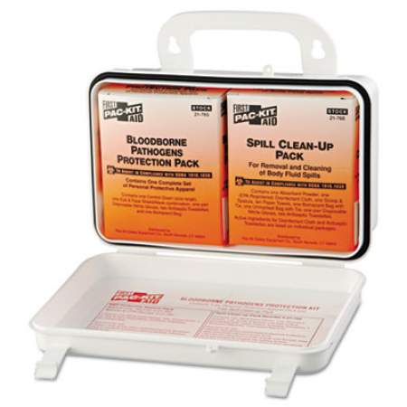 Pac-Kit Small Industrial Bloodborne Pathogen Kit, Plastic Case, 4.5"H x 7.5"W x 2.75"D (3060)