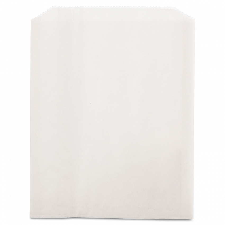 Grease-Resistant Single-Serve Bags, 6" x 0.75" x 7.25", White, 2,000 Bags/Carton (450019)