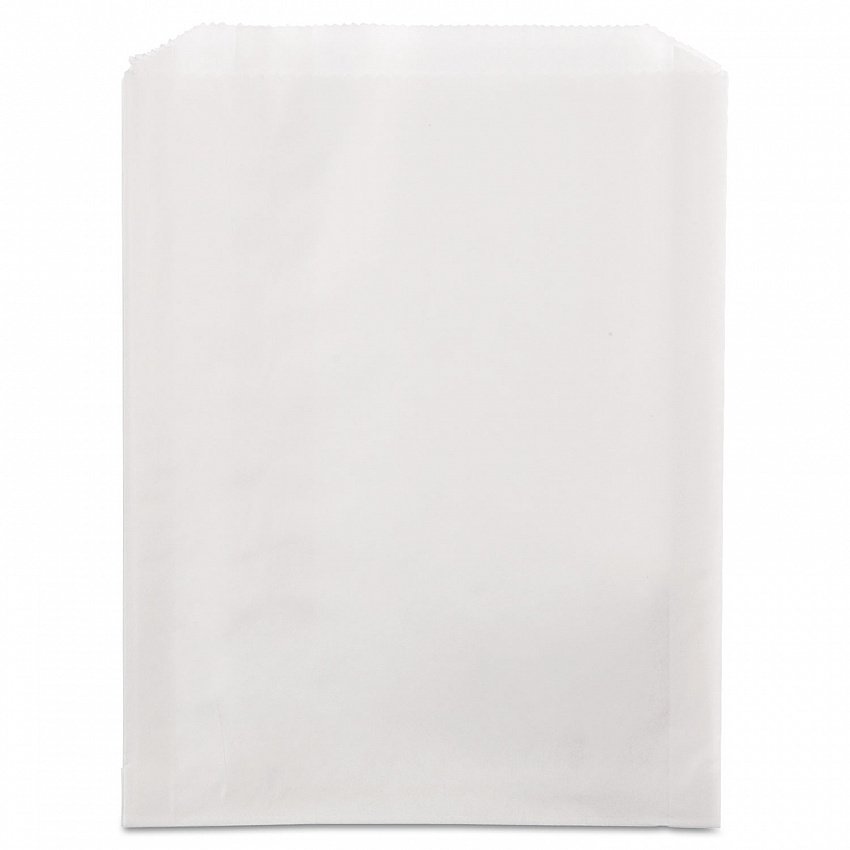Grease-Resistant Single-Serve Bags, 6.5" x 1" x 8", White, 2,000/Carton (300422)