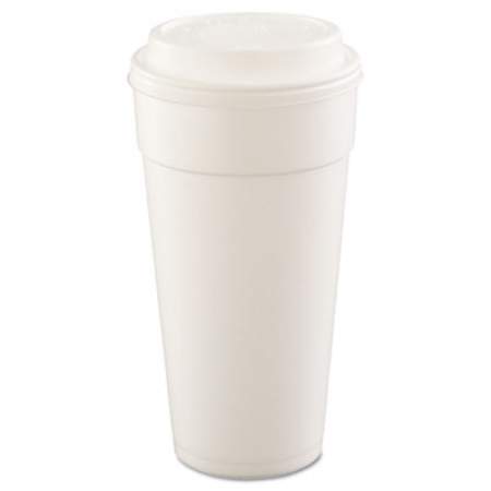 Dart Foam Drink Cups, Hot/Cold, 24 oz, White, 25/Bag, 20 Bags/Carton (24J16)