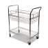Alera Carry-all Cart/Mail Cart, Two-Shelf, 34.88w x 18d x 39.5h, Silver (MC3518SR)