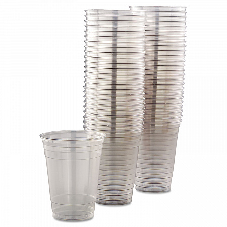 Ultra Clear PET Cups, Squat, 16 oz, Plastic, 50/Bag, 20 Bags/Carton (TP16DCT)
