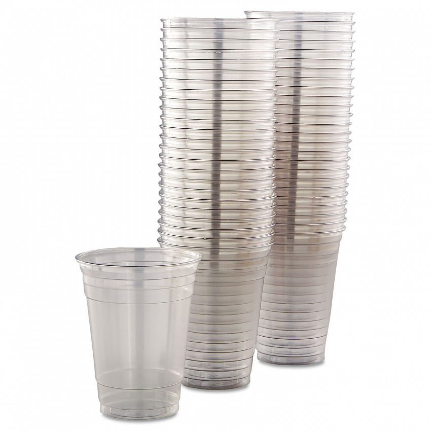 Ultra Clear PET Cups, Squat, 16 oz, Plastic, 50/Bag, 20 Bags/Carton (TP16DCT)