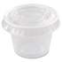 Dart Portion/Souffl Cup Lids, Fits 0.5 oz to 1 oz Cups, PET, Clear, 125 Pack, 20 Packs/Carton (PL100N)