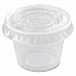 Portion/Souffle Cup Lids, Fits 0.5 oz to 1 oz Portion Cups, Plastic, Clear, 125/Pack, 20 Packs/Carton (PL100N)
