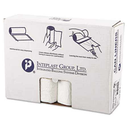 Inteplast Group Low-Density Commercial Can Liners, 16 gal, 0.5 mil, 24" x 32", White, 500/Carton (SL2432XHW)