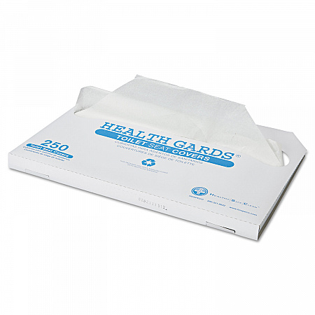 Health Gards Toilet Seat Covers, Half-Fold, 14.25 x 16.5, White, 250/Pack, 4 Packs/Carton (HG1000)