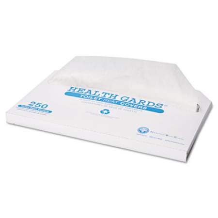HOSPECO Health Gards Toilet Seat Covers, Half-Fold, 14.25 x 16.5, White, 250/Pack, 10 Boxes/Carton (HG2500)