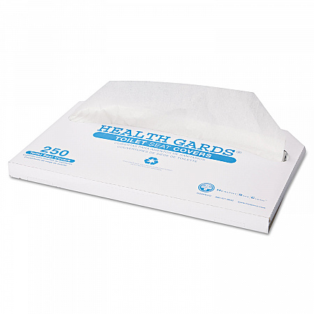 Health Gards Toilet Seat Covers, Half-Fold, 14.25 x 16.5, White, 250/Pack, 10 Boxes/Carton (HG2500)