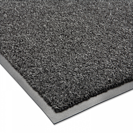 Rely-On Olefin Indoor Wiper Mat, Rectangular, Charcoal Gray Cut Pile Surface, 36