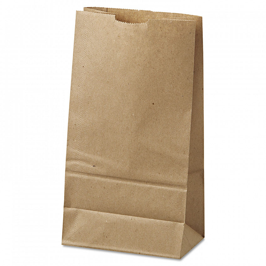 Grocery Paper Bags, 6# Size, 35# Basis Weight, 5.88" x 3.63" x 11", Kraft, 500/Bundle (GK6500)