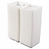 Foam Hinged Lid Containers, 3 Compartments, 7.5 x 8 x 2.3, White, 200/Carton (80HT3R)