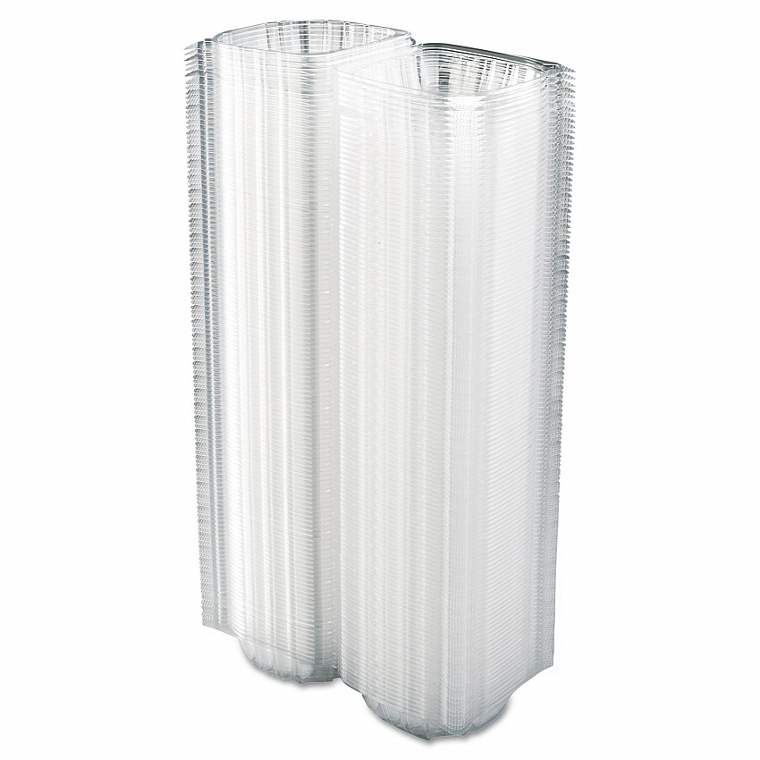 ClearSeal Hinged-Lid Plastic Containers, 5.8 x 6 x 3, Clear, Plastic, 125/Pack, 4 Packs/Carton (C57PST1)