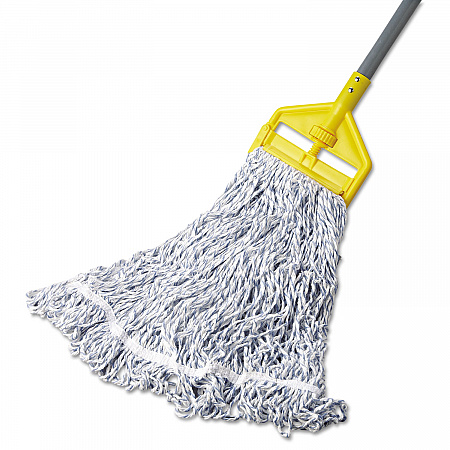 Web Foot Premium Finish Mop Head, Cotton/Synthetic, White, Large, 1