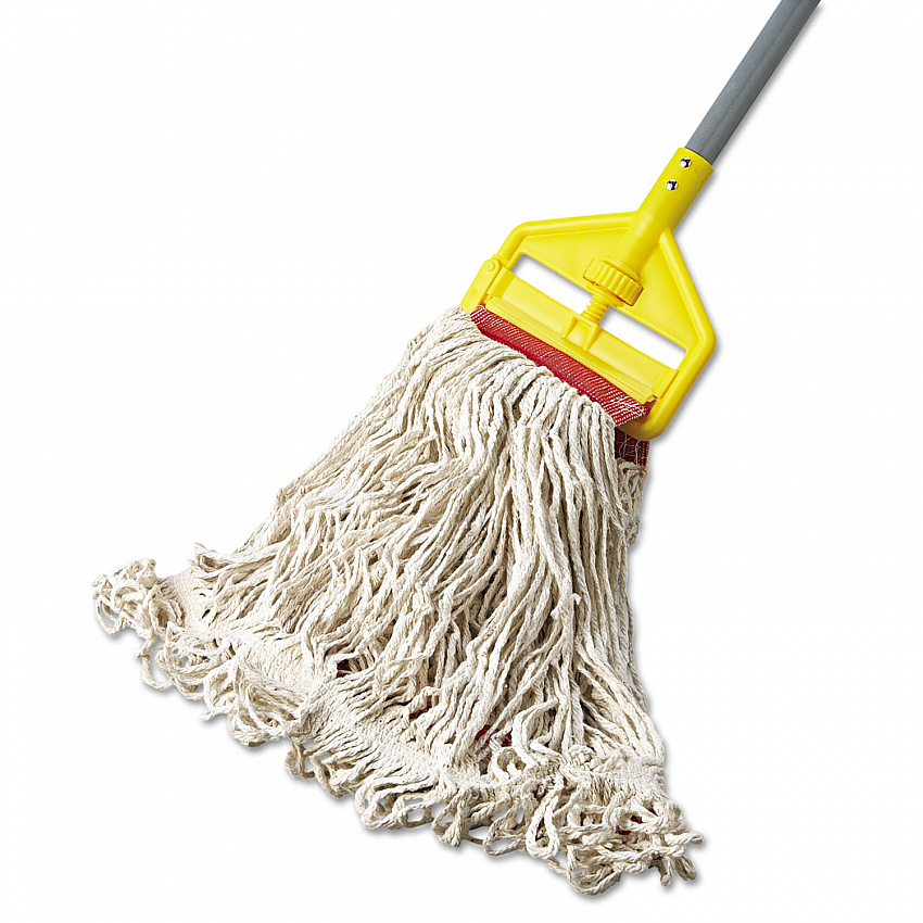 Swinger Loop Wet Mop Head, Large, Cotton/Synthetic, White, 6/Carton (C153WHI)