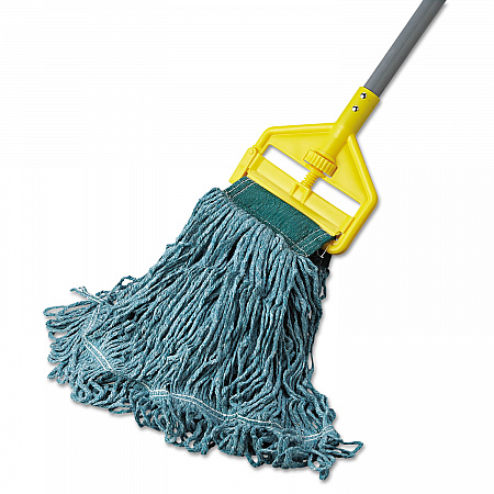 Super Stitch Blend Mop Head, Cotton/Synthetic, Medium,  Green, 6/Carton (D252GRE)