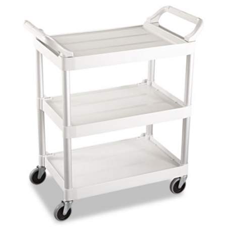 Rubbermaid Commercial Service Cart, 200-lb Capacity, Three-Shelf, 18.63w x 33.63d x 37.75h, Off-White (342488OWH)