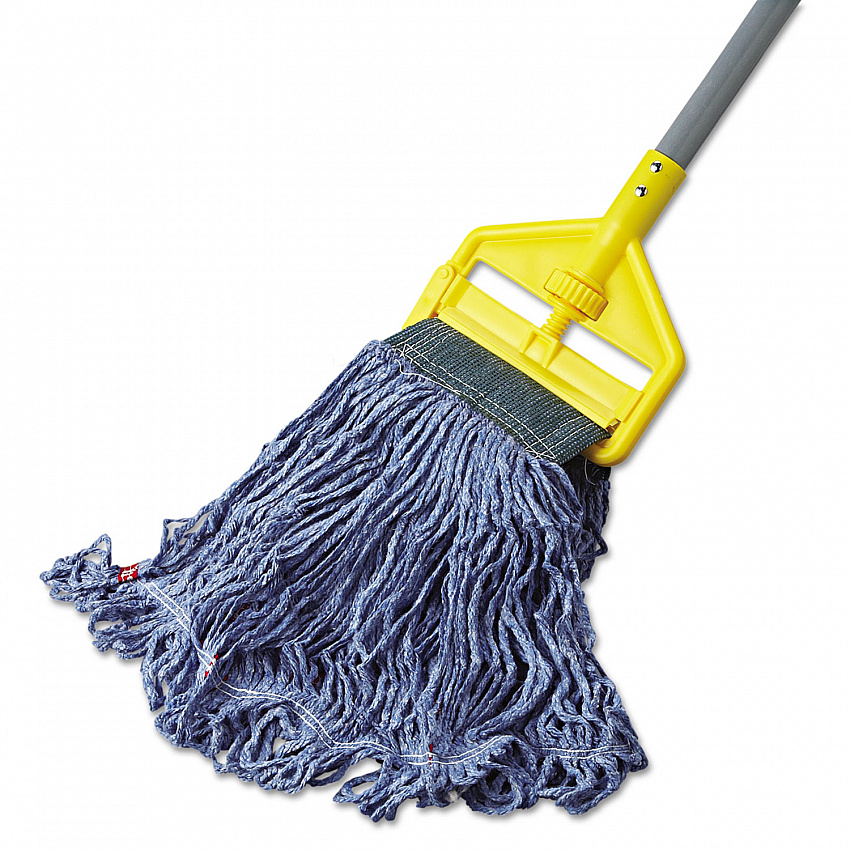 Swinger Loop Wet Mop Head, Medium, Cotton/Synthetic, Blue, 6/Carton (C152BLU)