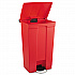 Indoor Utility Step-On Waste Container, 23 gal, Plastic, Red (6146RED)