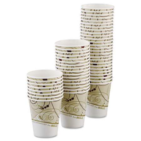Dart Paper Hot Cups in Symphony Design, Polylined, 6 oz, Beige/White, 50 Sleeve, 20 Sleeves/Carton (376SMSYM)
