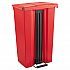 Indoor Utility Step-On Waste Container, 23 gal, Plastic, Red (6146RED)