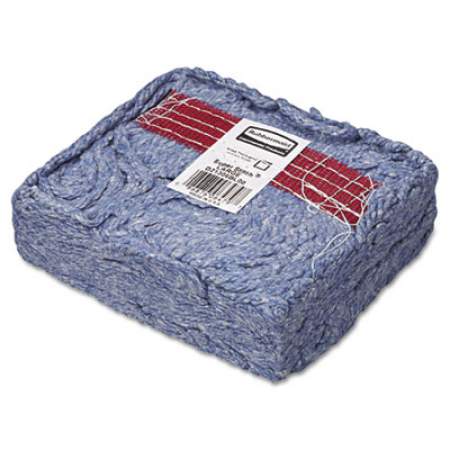 Rubbermaid Commercial Super Stitch Blend Mop Head, Large, Cotton/Synthetic, Blue, 6/Carton (D213BLU)