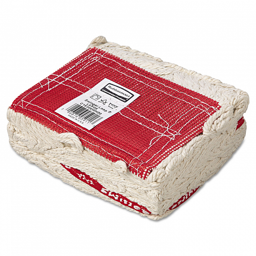 Swinger Loop Wet Mop Head, Large, Cotton/Synthetic, White, 6/Carton (C153WHI)