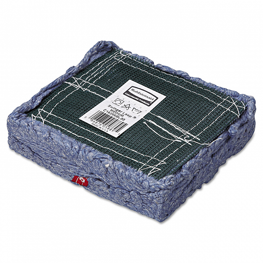 Swinger Loop Wet Mop Head, Medium, Cotton/Synthetic, Blue, 6/Carton (C152BLU)