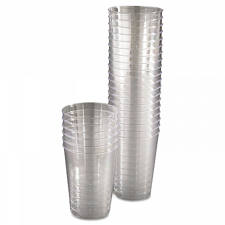 Comet Plastic Tumblers, 10 oz, Clear, 25/Pack, 20 Packs/Carton (T10)