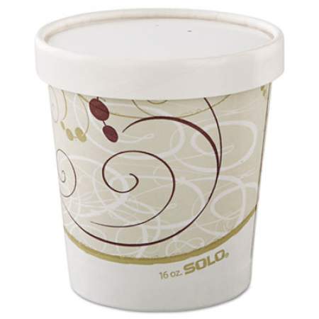 Dart Flexstyle Double Poly Paper Container/Lid Combo, 16 oz, Symphony, 25 Combos/Sleeve, 10 Sleeves/Carton (KHB16ASYM)