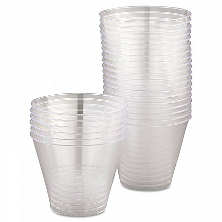 Comet Smooth Wall Tumblers, Squat, 9 oz, Plastic, Clear, 25/Pack, 20 Packs/Carton (T9S)