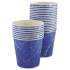 Dart Double Wrapped Paper Bucket, Waxed, 165 oz, Blue Marble, 100/Carton (10T3M)