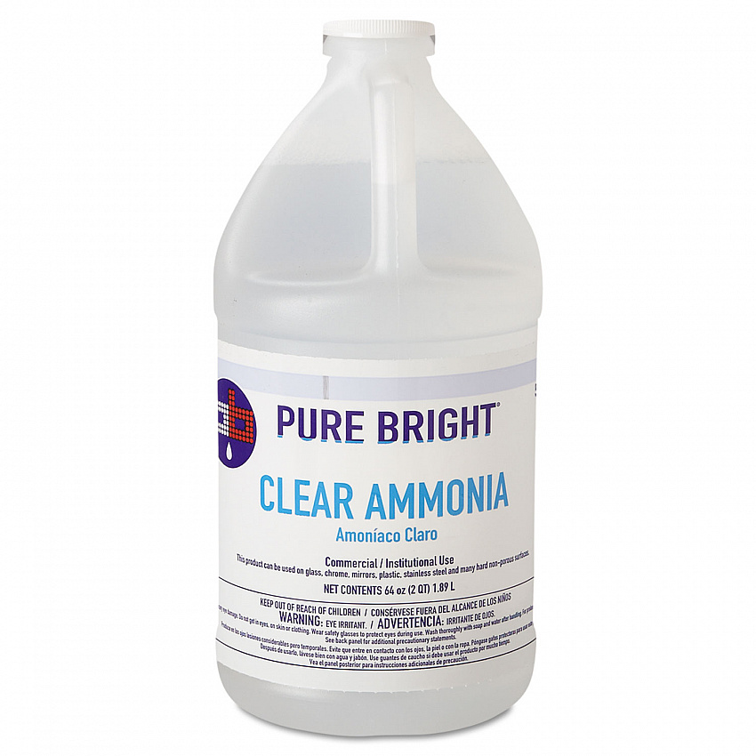 Clear Ammonia, 64 oz Bottle, 8/Carton (19703575033)