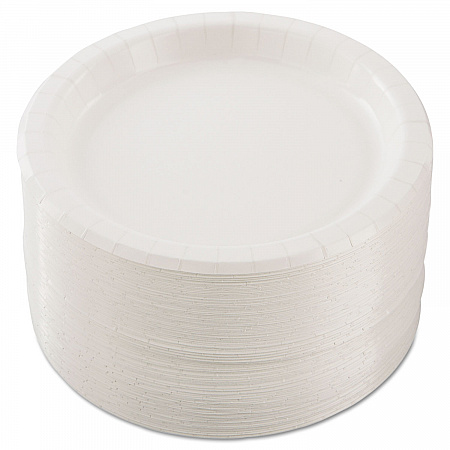Bare Eco-Forward Clay-Coated Paper Dinnerware, ProPlanet Seal, Mediumweight, Plate, 8.5