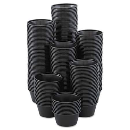 Dart Polystyrene Portion Cups, 2 oz, Black, 250/Bag, 10 Bags/Carton (P200BLK)