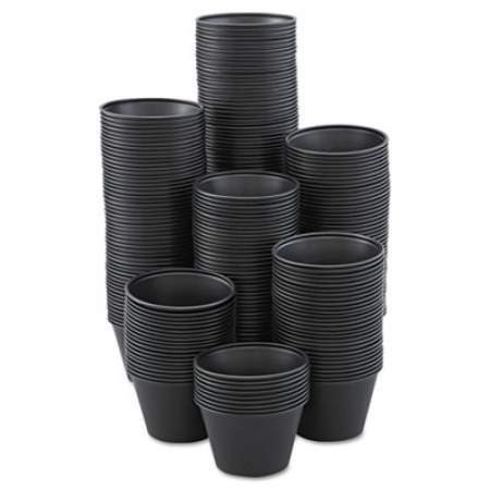 Dart Polystyrene Portion Cups, 4 oz, Black, 250/Bag, 10 Bags/Carton (P400BLK)
