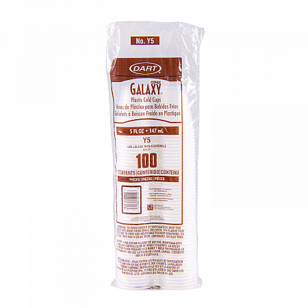 High-Impact Polystyrene Cold Cups, 5 oz, Plastic, Translucent, 100/Sleeve, 25 Sleeves/Carton (Y5CT)