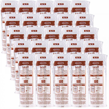 High-Impact Polystyrene Cold Cups, 5 oz, Plastic, Translucent, 100/Sleeve, 25 Sleeves/Carton (Y5CT)