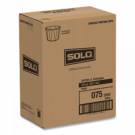 Paper Portion Cups, ProPlanet Seal, 0.75 oz, White, 250/Bag, 20 Bags/Carton (075)