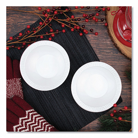 Quiet Classic Laminated Foam Dinnerware Bowls, 10 to 12 oz, White, 125/Pack, 8 Packs/Carton (12BWWQR)