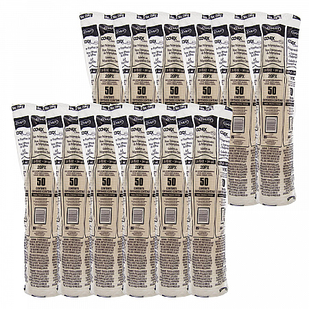 Polypropylene Cups, Cold Cups, 20 oz, Plastic, Clear, 50/Bag, 12 Bags/Carton (20PX)