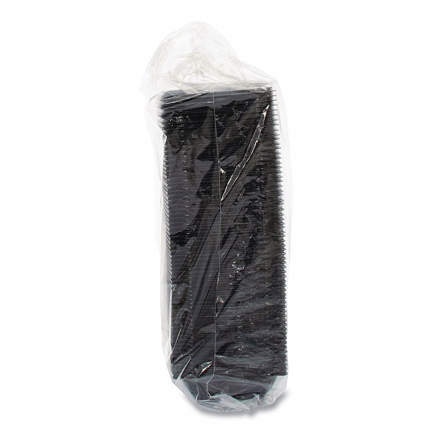 PresentaBowls Pro Black Square Bowls, 8 oz, 5 x 5 x 1.5, Plastic, 63/Bag, 8 Bags/Carton (B8SB)